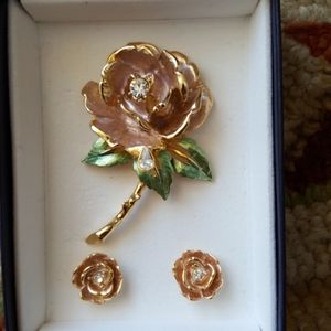 Brooch and earring set